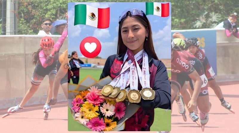 La joven playense arrasó con cinco medallas de oro en patinaje sobre ruedas, destacando como la figura indiscutible de la Olimpiada Nacional CONADE 2025